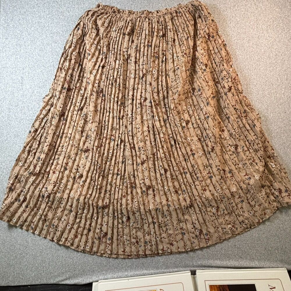 Cottagecore Prairie Boho Floral Pleated Dress Romantic Fairycore Size L - Picture 6 of 10